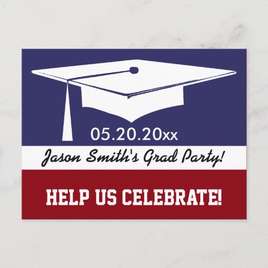 Carte Postale Invitation de diplômes modernes (Devant)