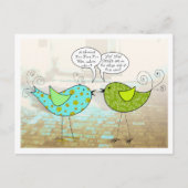Carte Postale Invitation de douche Birdies (Devant)