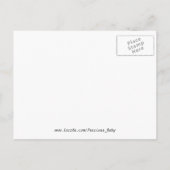 Carte Postale Invitation de douche carnation rose (Dos)