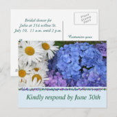 Carte postale Invitation de douche nuptiale (Devant / Derrière)