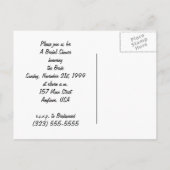 Carte Postale Invitation de douche nuptiale (Dos)