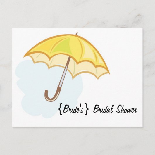 Carte Postale Invitation de douche nuptiale (Devant)