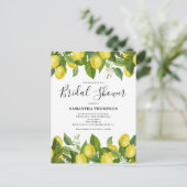 Carte postale Invitation de douche nuptiale Citrus (Debout devant)