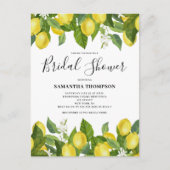 Carte postale Invitation de douche nuptiale Citrus (Devant)