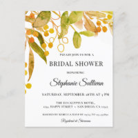 Carte postale Invitation de douche nuptiale de rou