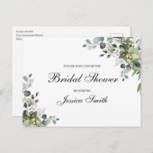 Carte postale Invitation de douche nuptiale Eucaly (Devant / Derrière)