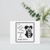 Carte Postale invitation de douche nuptiale - Naughty & Nice noi (Debout devant)