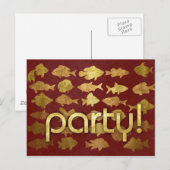 Carte postale Invitation de fête (Devant / Derrière)
