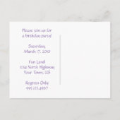 Carte Postale Invitation de fête d'anniversaire de Owl Twins (Dos)