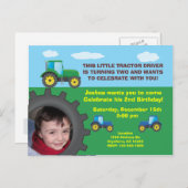 Carte postale Invitation de fête d'anniversaire du (Devant / Derrière)