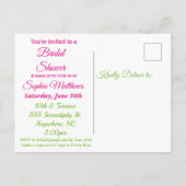 Carte Postale Invitation de Fête de Fiançailles Cocktail (Dos)