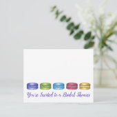 Carte Postale Invitation de Fête de Mariage Macarons Français (Debout devant)