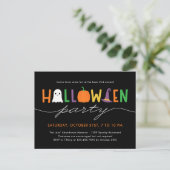 Carte postale Invitation de fête d'Halloween amusa (Debout devant)