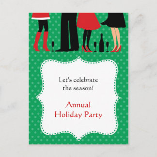 Carte postale Invitation de fête du bureau de vaca