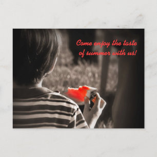 Carte postale Invitation de fête estivale de Water