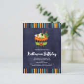 Carte Postale Invitation de fête pour un goûter d'Halloween avec (Debout devant)