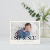 Carte postale Invitation de fête Sip & Voir (Debout devant)