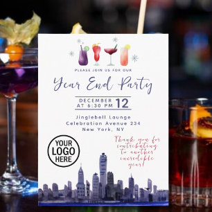 Carte postale Invitation de fin d'année de la soci