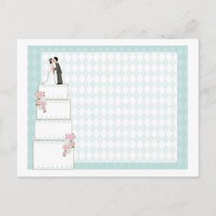 Carte Postale Invitation de gâteau de mariage
