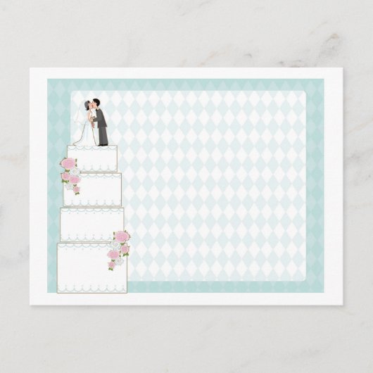 Carte Postale Invitation de gâteau de mariage (Devant)