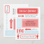 Carte Postale Invitation de glace (Devant / Derrière)