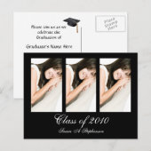 Carte Postale Invitation de graduation personnalisable (Devant / Derrière)