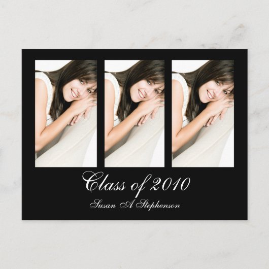 Carte Postale Invitation de graduation personnalisable (Devant)