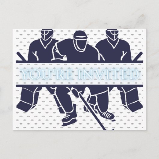 Carte Postale invitation de hockey (Devant)
