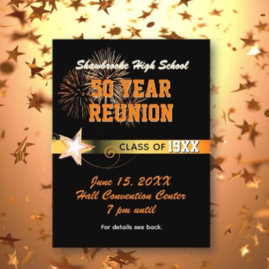 Carte postale Invitation de la 50e classe