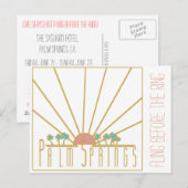 Carte Postale Invitation de la Bachelorette Palm Springs (Devant / Derrière)