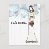 Carte Postale Invitation de la douche nuptiale (Devant)
