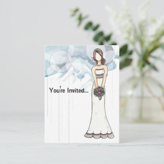 Carte Postale Invitation de la douche nuptiale (Debout devant)