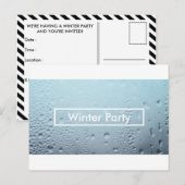 Carte Postale invitation de la fenêtre d'hiver (Devant / Derrière)