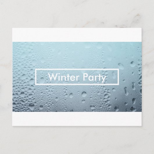 Carte Postale invitation de la fenêtre d'hiver (Devant)