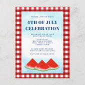 Carte postale Invitation de la fête 4 juillet (Devant)