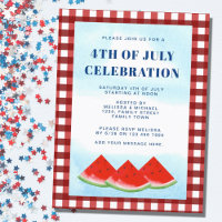 Carte postale Invitation de la fête 4 juillet