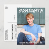 Carte Postale Invitation de la fête de Cool moderne WT (Devant / Derrière)