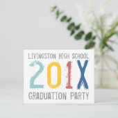 Carte postale Invitation de la fête de graduation (Debout devant)