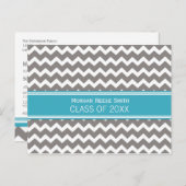 Carte postale Invitation de la fête de graduation (Devant / Derrière)