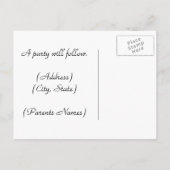 Carte Postale Invitation de la fête de graduation (Dos)