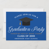 Carte postale Invitation de la fête de graduation (Devant)