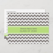 Carte postale Invitation de la fête de graduation (Devant / Derrière)