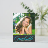 Carte postale Invitation de la fête de graduation (Debout devant)