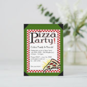Carte Postale Invitation de la fête de Pizza (Debout devant)