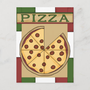 Carte Postale Invitation de la fête de Pizza