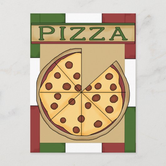 Carte Postale Invitation de la fête de Pizza (Devant)