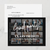 Carte Postale Invitation de la fête de remise de diplômes de col (Devant / Derrière)