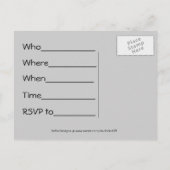 Carte Postale Invitation de la fête de softball de stade rapide (Dos)