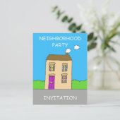 Carte Postale Invitation de la fête de voisinage (Debout devant)