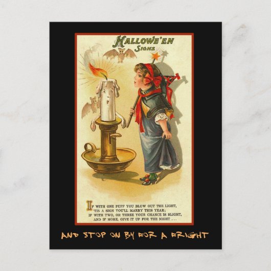 Carte Postale Invitation De La Fête Des Signes D'Halloween Avec (Devant)